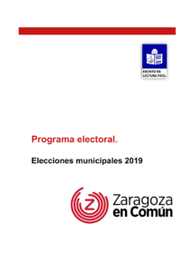 Ir a PROGRAMA ELECTORAL ELECCIONES MUNICIPALES 2019